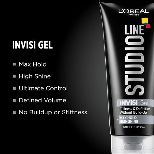 L'Oreal Paris Studio Line INVISI Gel, Strong Hold 6.80 oz - Image 2