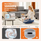 Sweetcrispy professional dog vacuum kit grooming a small long haired dog calmly