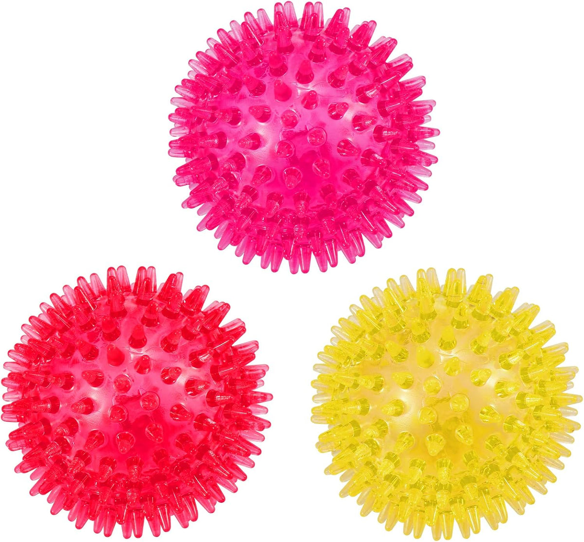petizer 6 Pack 2.5" Squeaky Dog Toy Balls, Floating Dogs Pool Balls, Spiky Dog Balls, Durable Interactive Fetch Toys for Puppy, Dog Chew Toys for Teething (2.5", Small Dog) - Image 10