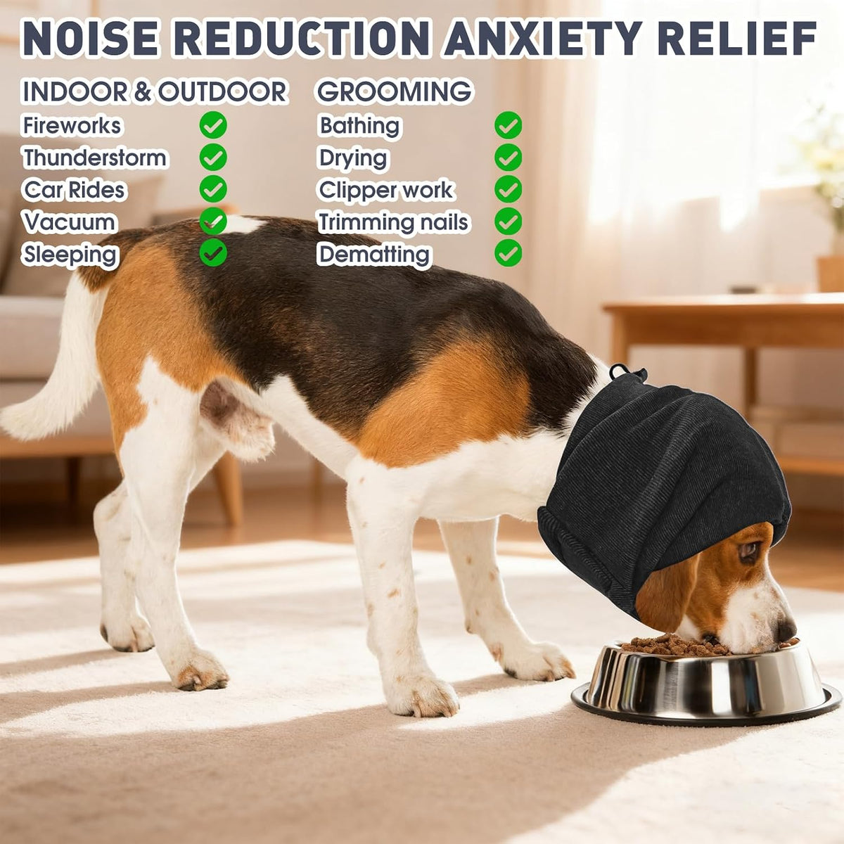 Pacify soft breathable dog anxiety wrap on a golden retriever