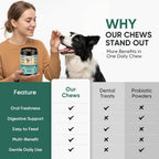 Premium TzzyiC pet digestive enzymes and prebiotic chewable tablets bottle.