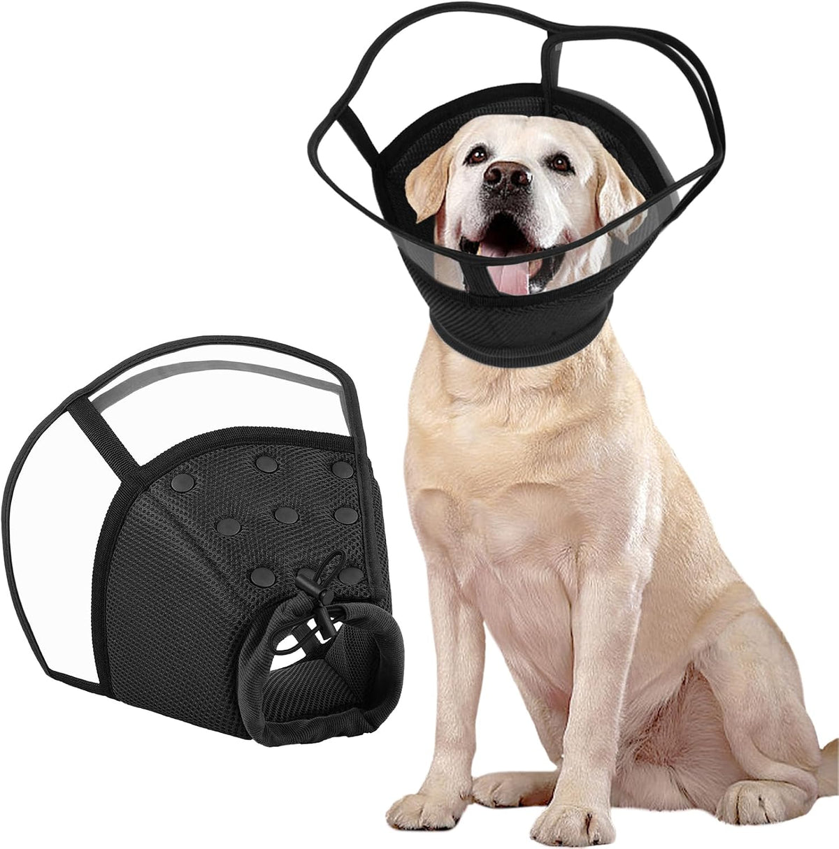 Kuoser Small Dog Cone Collar After Surgery, Soft Cone for Dogs to Stop Licking, Breathable Pet Recovery Collar Comfortable Elizabethan Collars, Adjustable Protective Dog Cones for Small Dogs, Rose S - Image 13