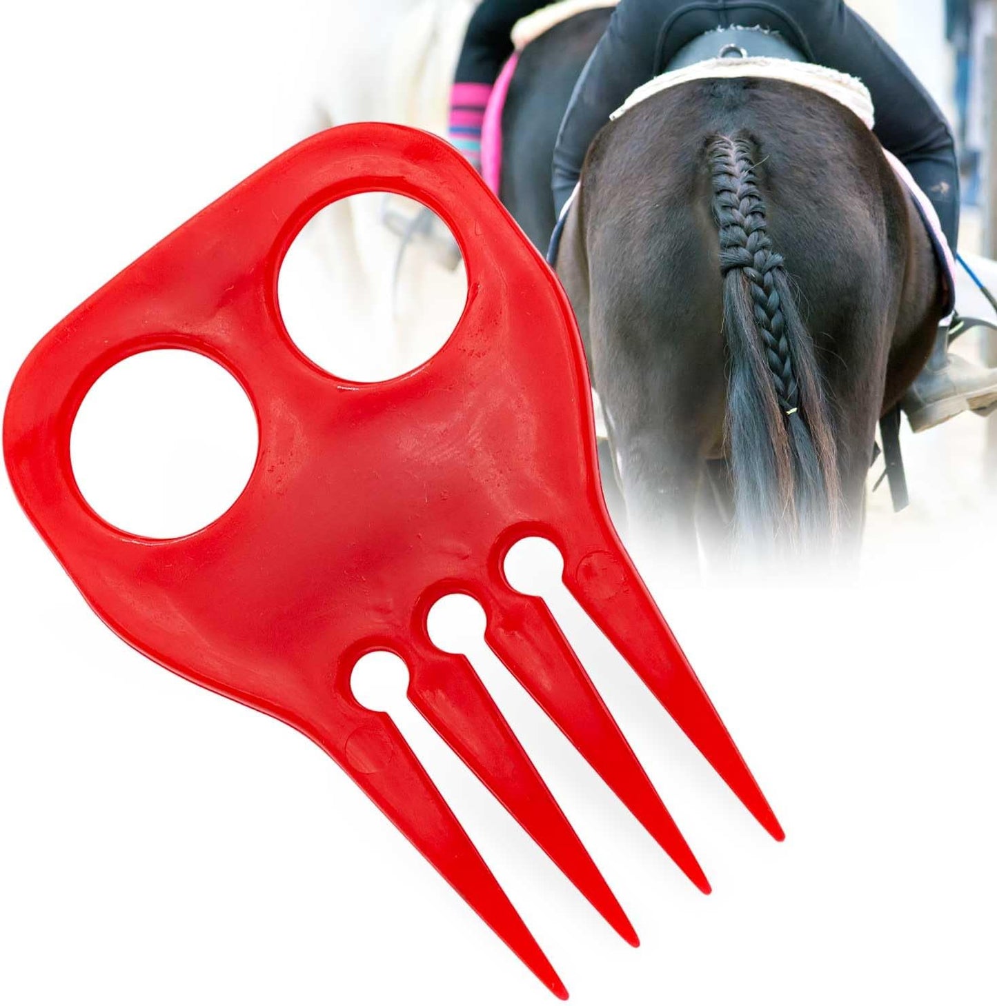 Jeffers Equine Braiding Comb front view for horse grooming