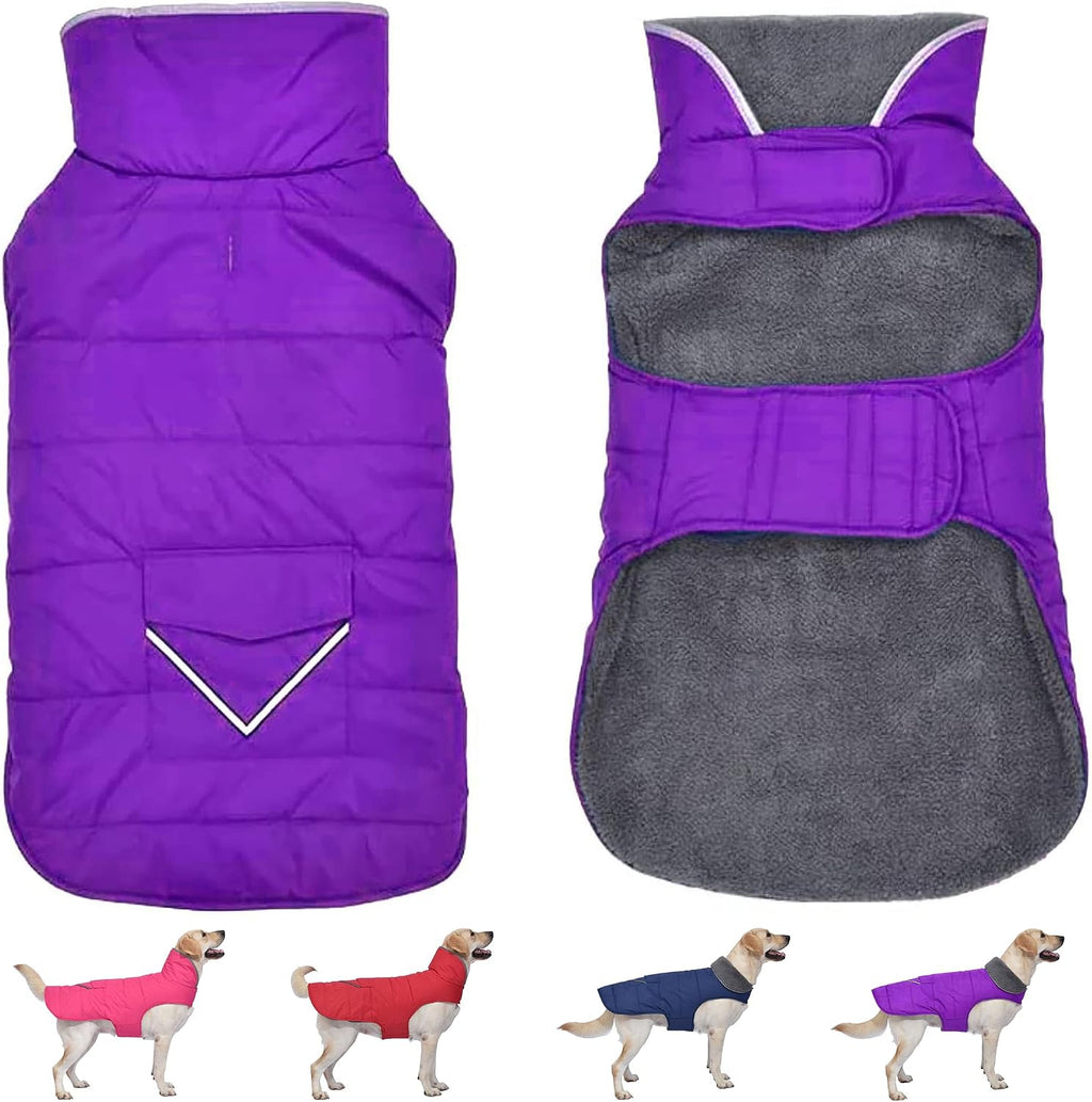 Petglad Dog Coat, Waterproof Dog Winter Jacket with Pocket, Reflective Adjustable Pet Snow Vest, Warm Cozy Fleece Sweater for Small Medium Extra Large Dogs - Sky Blue, S - Image 10