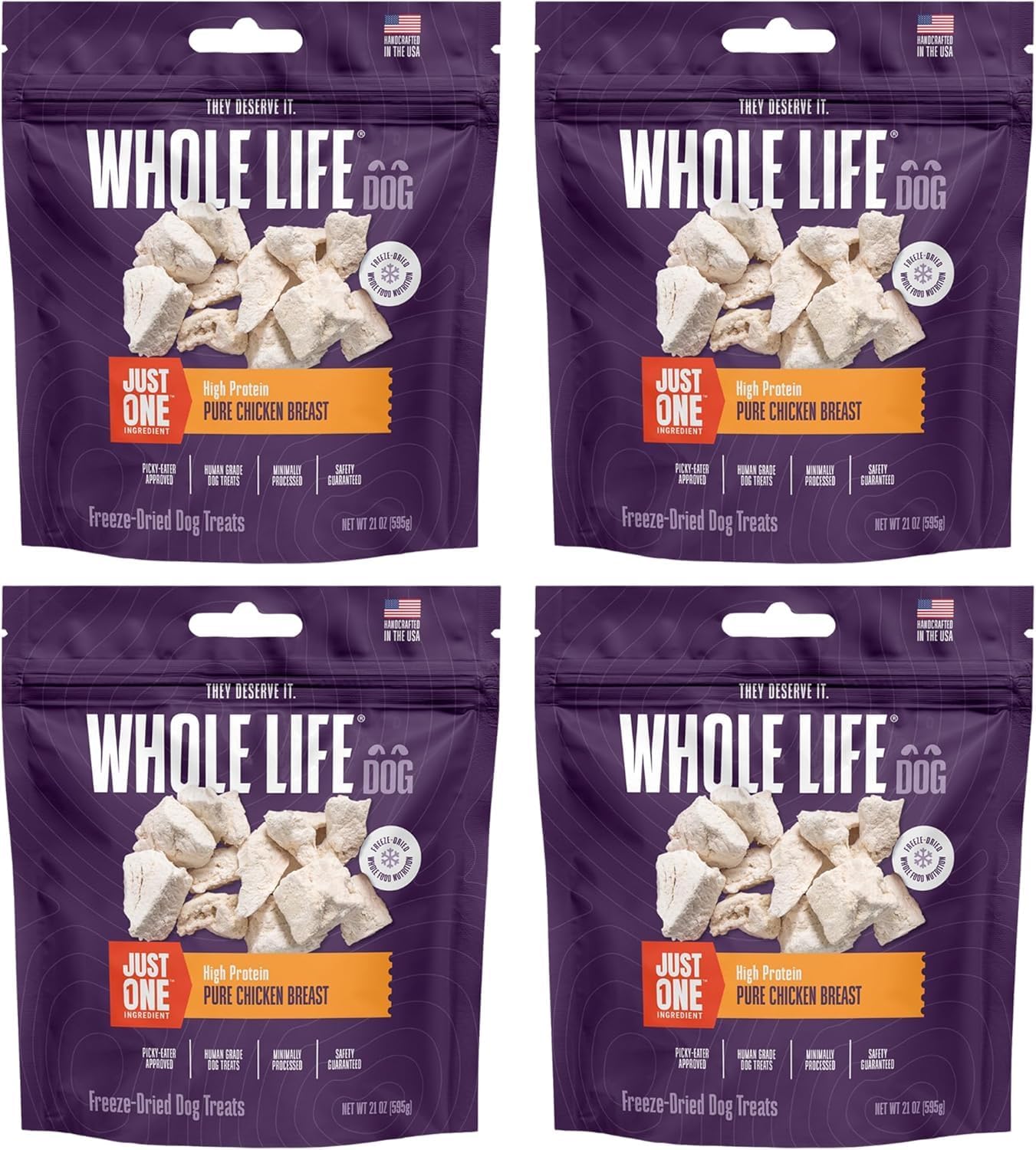 Whole Life Dog Just One Chicken Freeze Dried Dog Treats - Human Grade High Protein Food, Healthy Training Snacks, Freeze Dried Food Toppers, USA Made Natural Treats - 10 oz (Value Pack of 1) - Image 11