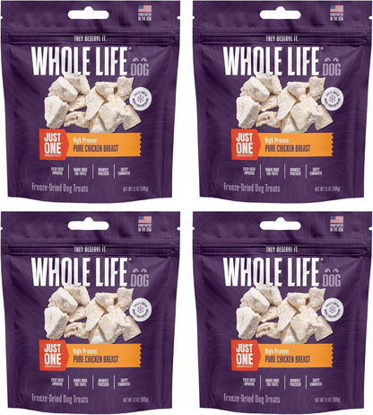 Whole Life Dog Just One Chicken Freeze Dried Dog Treats - Human Grade High Protein Food, Healthy Training Snacks, Freeze Dried Food Toppers, USA Made Natural Treats - 10 oz (Value Pack of 1) - Image 11