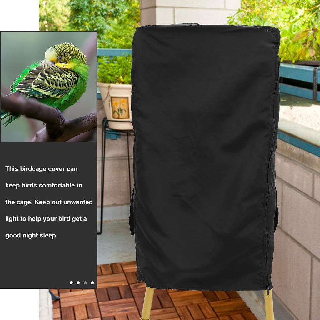 Close up of durable polyester material on bird cage shield
