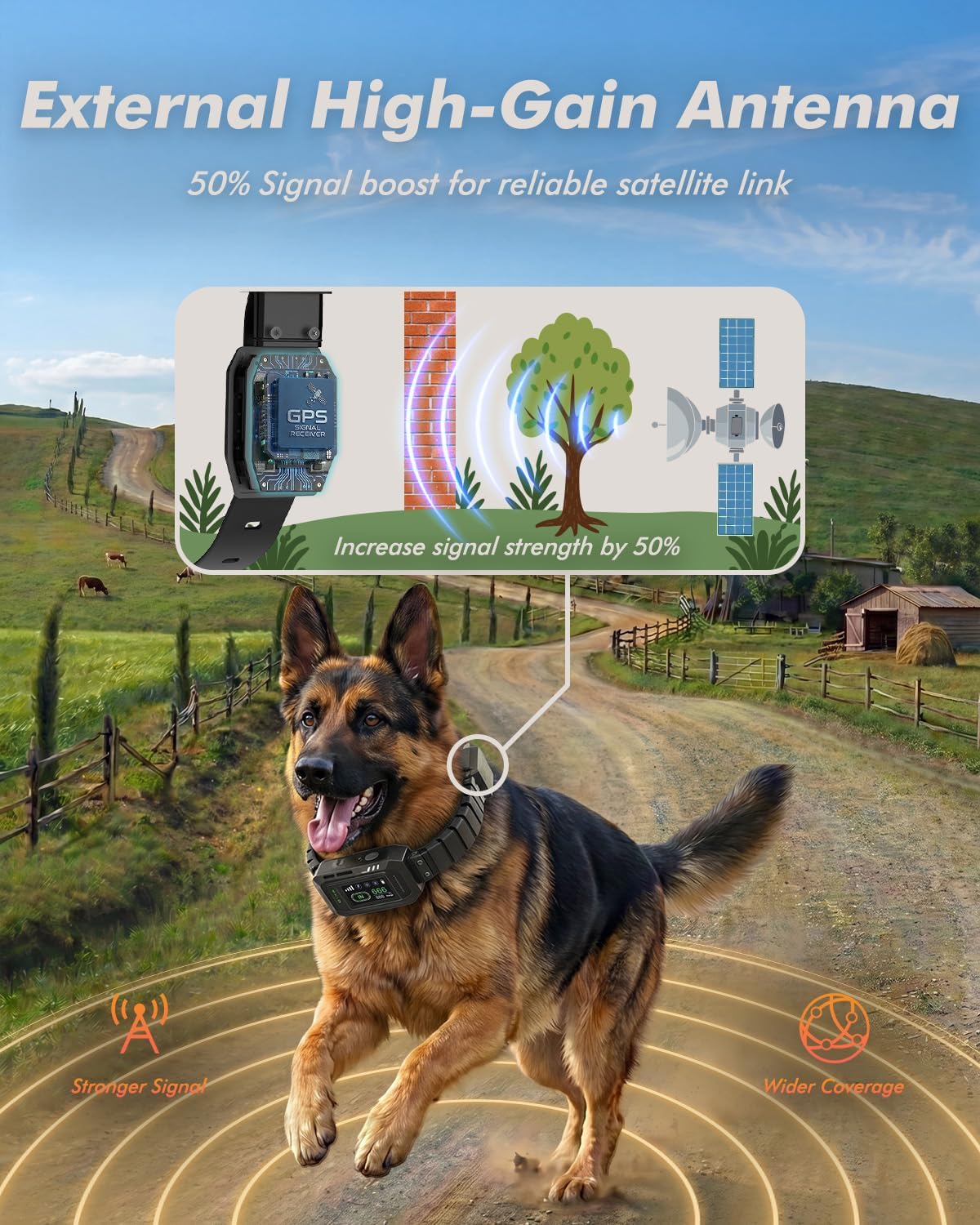 Waterproof electric shock training collar for dogs displaying the IPX7 protective seal.