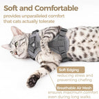 No pull easy control cat vest harness in grey color packaging