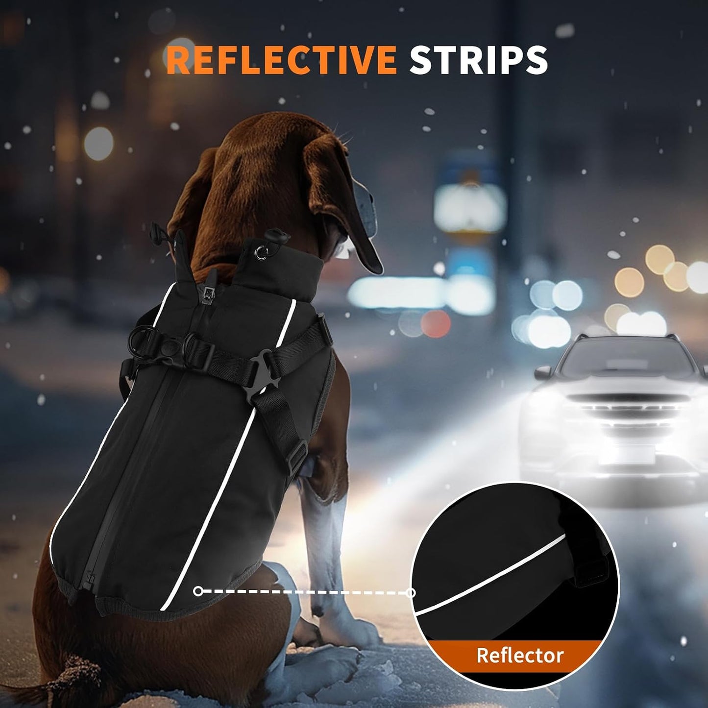 Fiveda water resistant dog clothes for winter demonstrating water droplet protection