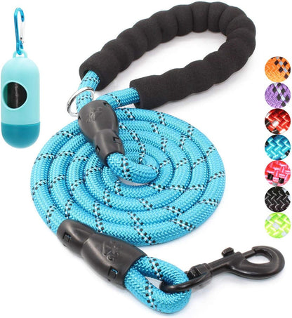 BAAPET 2/4/5/6 FT Dog Leash with Comfortable Padded Handle and Highly Reflective Threads for Small Medium and Large Dogs (5FT-1/2'', Black) - Image 15