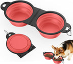 Pawaboo Collapsible Dog Bowls 2 Pack, Silicone Feeding Watering Bowls with Lids & Carabiners for Dogs Cats, Portable Collapsable Water Feeder Food Bowl for Walking Traveling Home Use, VioletTurquoise - Image 15