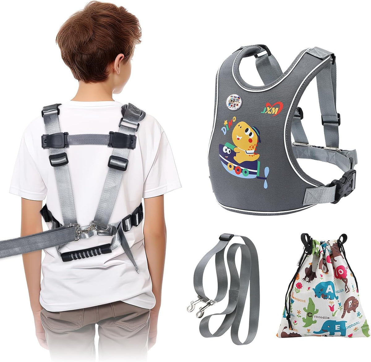 Jxm safety walking harness for big kids front view