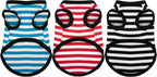 Paiaite 6-Piece Striped Shirt Set: Cotton Sleeveless Puppy Dog Shirts, Breathable Pet Apparel Tank Tops, Colorful Sweatshirts for Small & Medium Dogs - Image 9