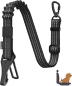 Pawaboo 2Pack Dog Seatbelt for Car,3-in-1 Dog Car Seat Belt Bungee,Shockproof Dogs Tether for Cars with Buckle&Hook Latch, Adjustable Reflective Dogs Cars Harness Leash with 360 degrees Lockable Buckle,Black - Image 15