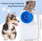 Ziliny 1 Pcs 3 Quart No Spill Portable Dog Travel Water Bowl Leakproof Pet Water Bowl for Pet Dispenser for Small Large Dogs Cats Camping Hiking Trips Car RV Boat Road Mess-Free Design - Image 2