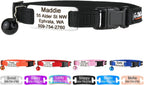 GoTags Personalized Cat Collars with Tag, Engraved Custom Cat Collar with Name and Phone, Breakaway Collar with Safety Buckle and Bell, Adjustable for Cats and Kitten (Pink with Nameplate) - Image 15
