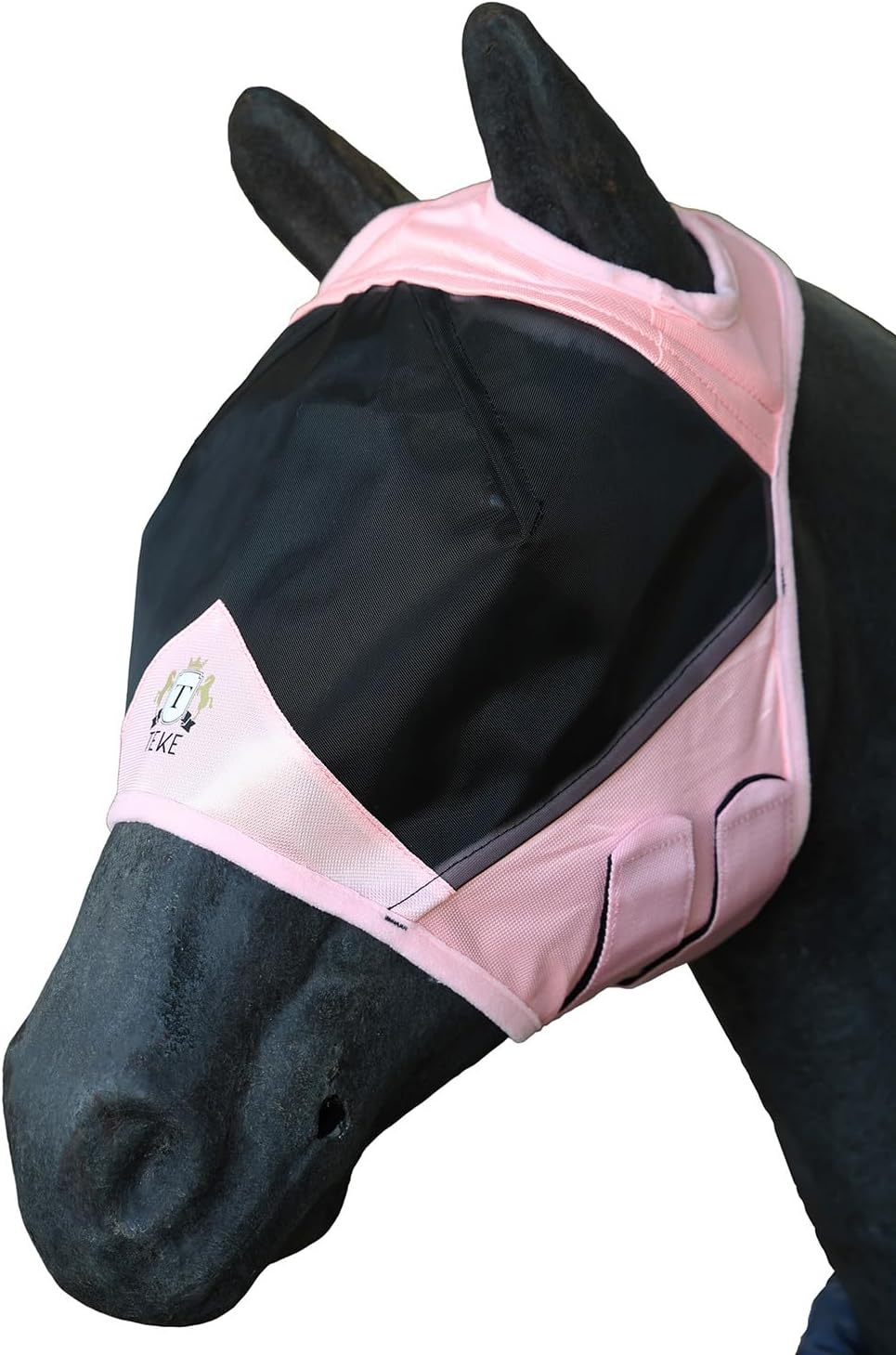 T TEKE Fine Mesh Horse Fly Mask w/No Ears, UV Blocking 3D Eye Visor with Extra Fleece Cushioned Forehead, Protection from Insect Pests - Image 13