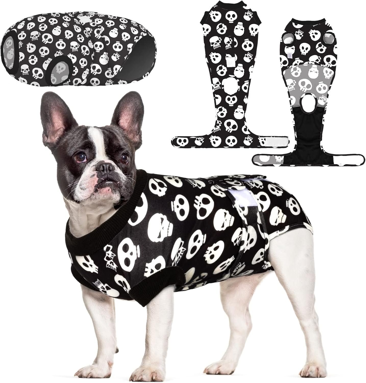 CuteBone Sunflower Pet Surgery Recovery Suit for Small Dogs Cats, Surgical Onesie for Female Pets, Anti-Licking Wound Suit E-Collar Alternative Post Operative Wear SSF13S - Image 9