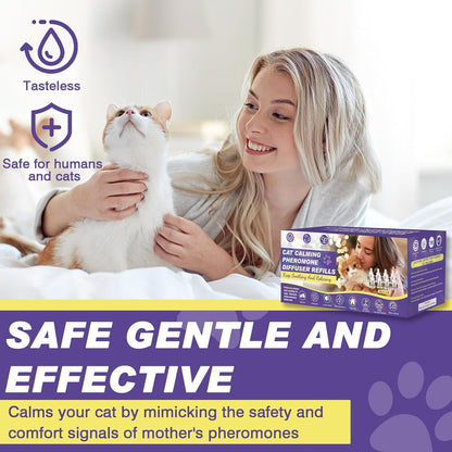 Diagram highlighting the seven hundred square feet coverage area of the RUAKPL cat calming refill.