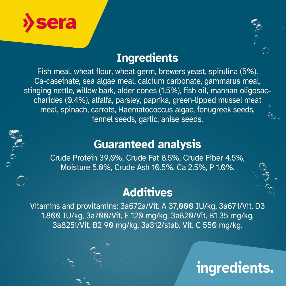 USA imported crustacean staple food for fresh and marine aquariums.