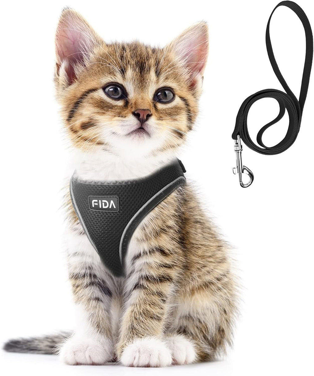 Fida Cat Harness and Leash Set for Walking Kitten and Puppy, Escape Proof Kitten Harness with Breathable Lightweight Soft Mesh, Adjustable Reflective Step-in Design. (XXXS, Pink) - Image 12