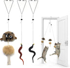 URMYONLY interactive indoor cat toys package showing all three included plush accessories.