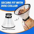 Adjustable hook and loop strap design on premium pet neck cone