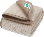 Luciphia Waterproof Blanket for Large Dog Ultra-Soft & Calming Pet Throw Reversible Warm Fleece Durable Furniture Crate Couch Bed Cover Protector Machine Washable Leakproof Beige L (65''x57'') - Image 12