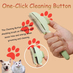 KixMalkinly pet grooming brush with stainless steel teeth