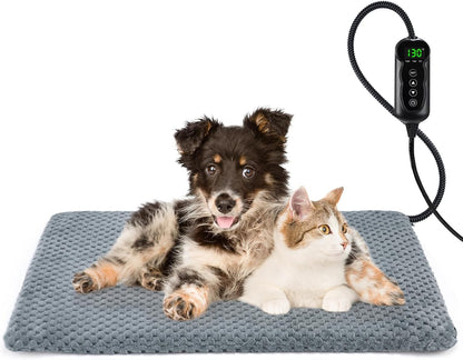 INVENHO Heated Cat Bed, Waterproof Adjustable Temperature Dog Cat Heating Pad with Timer, Indoor Pet Heating Pad for Cats Dogs Electric Pads for Dogs Cats, Pet Heated Pad (S: 18" x 16") - Image 10