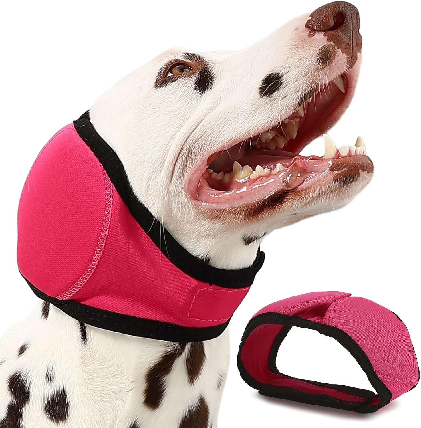 Dog Ear Muffs Wrap for Hematoma, Bathing, Drying, Swimming & Noise Anxiety Relief- Elastic Waterproof Ear Protection with Calming Hoodie Design for Grooming - Image 9