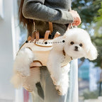 Gitekain dog carry pet backpack front view showing secure crossbody strap
