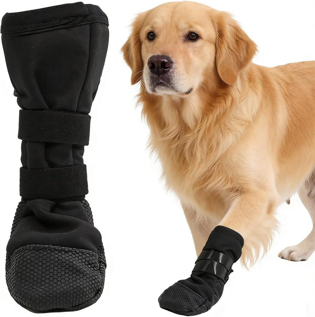 Letsqk dog recovery boot front view on injured paw