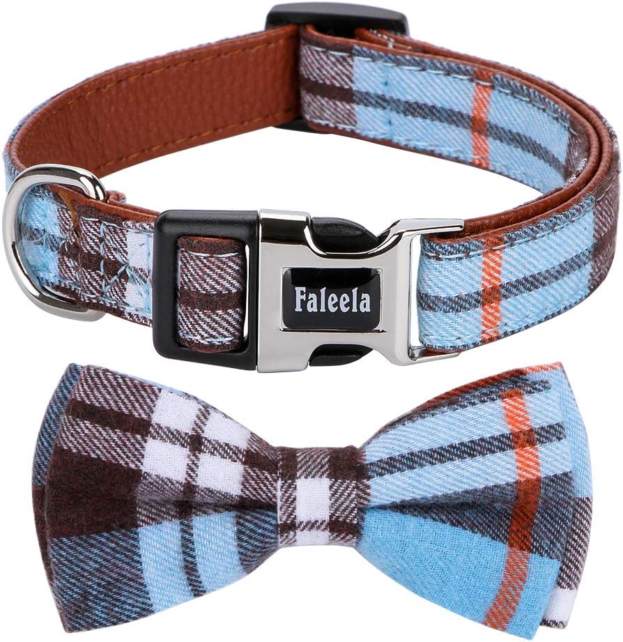 Faleela Soft &Comfy Bowtie Dog Collar,Detachable and Adjustable Bow Tie Collar,for Small Medium Large Pet (S, Beige) - Image 13