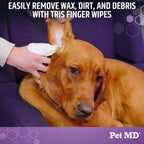 Pet MD dog and cat ear cleaning wipes packaging
