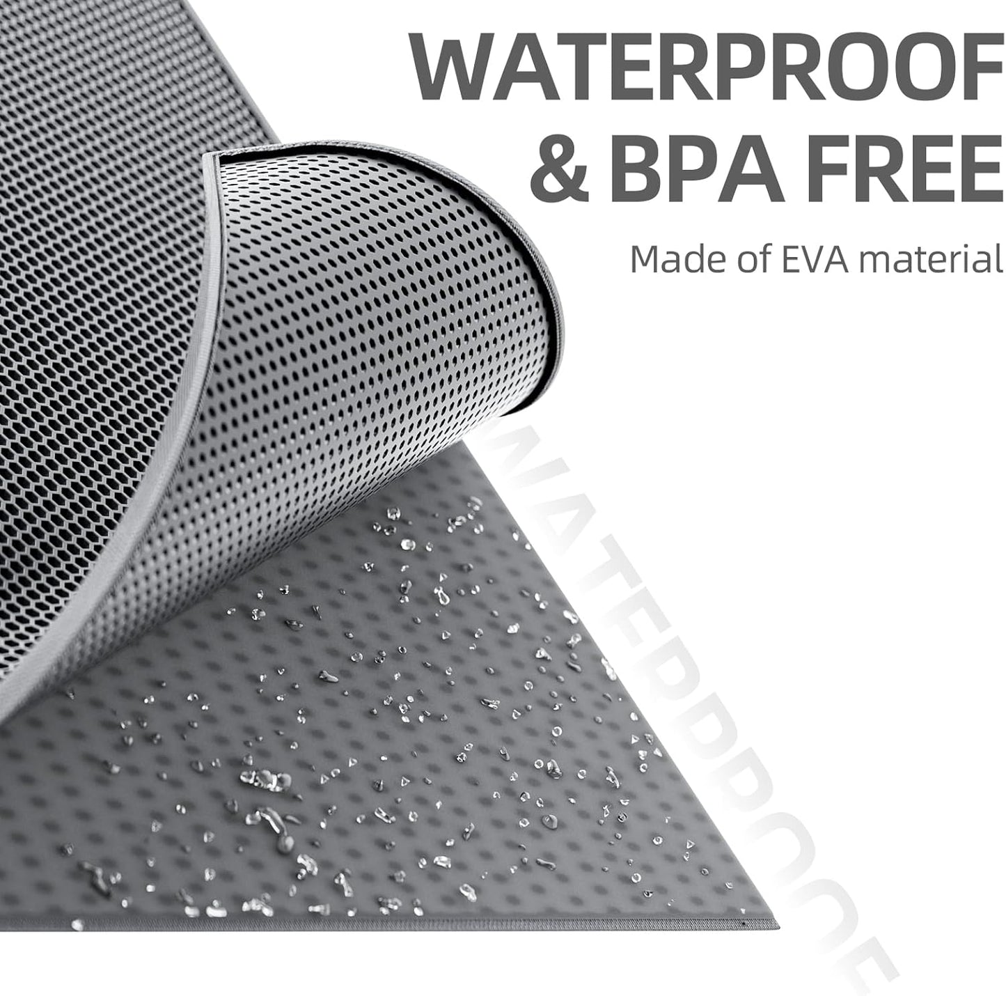 Waterproof bottom layer of the ESTHELLO cat floor protector preventing urine tracking.