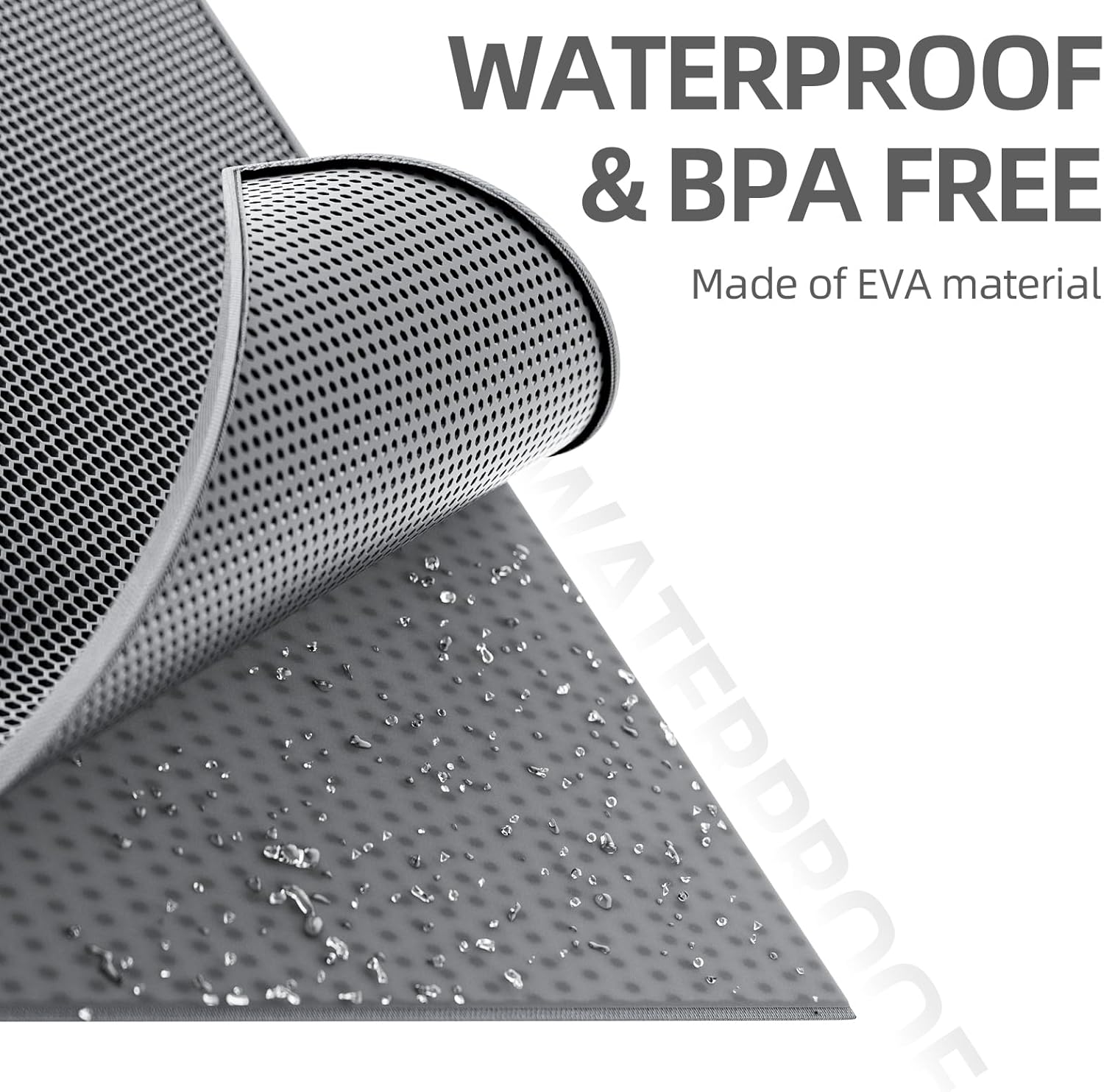 Waterproof bottom layer of the ESTHELLO cat floor protector preventing urine tracking.