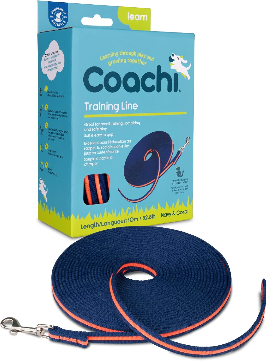 Coachi Puppy & Mini Training Line 2.5m - Toilet Training, Jumping Up, Running Off, Place Avoidance, Chewing, House Manners, Lightweight Indoor House Lead. Suitable for Puppies & Newly Acquired Dogs - Image 10