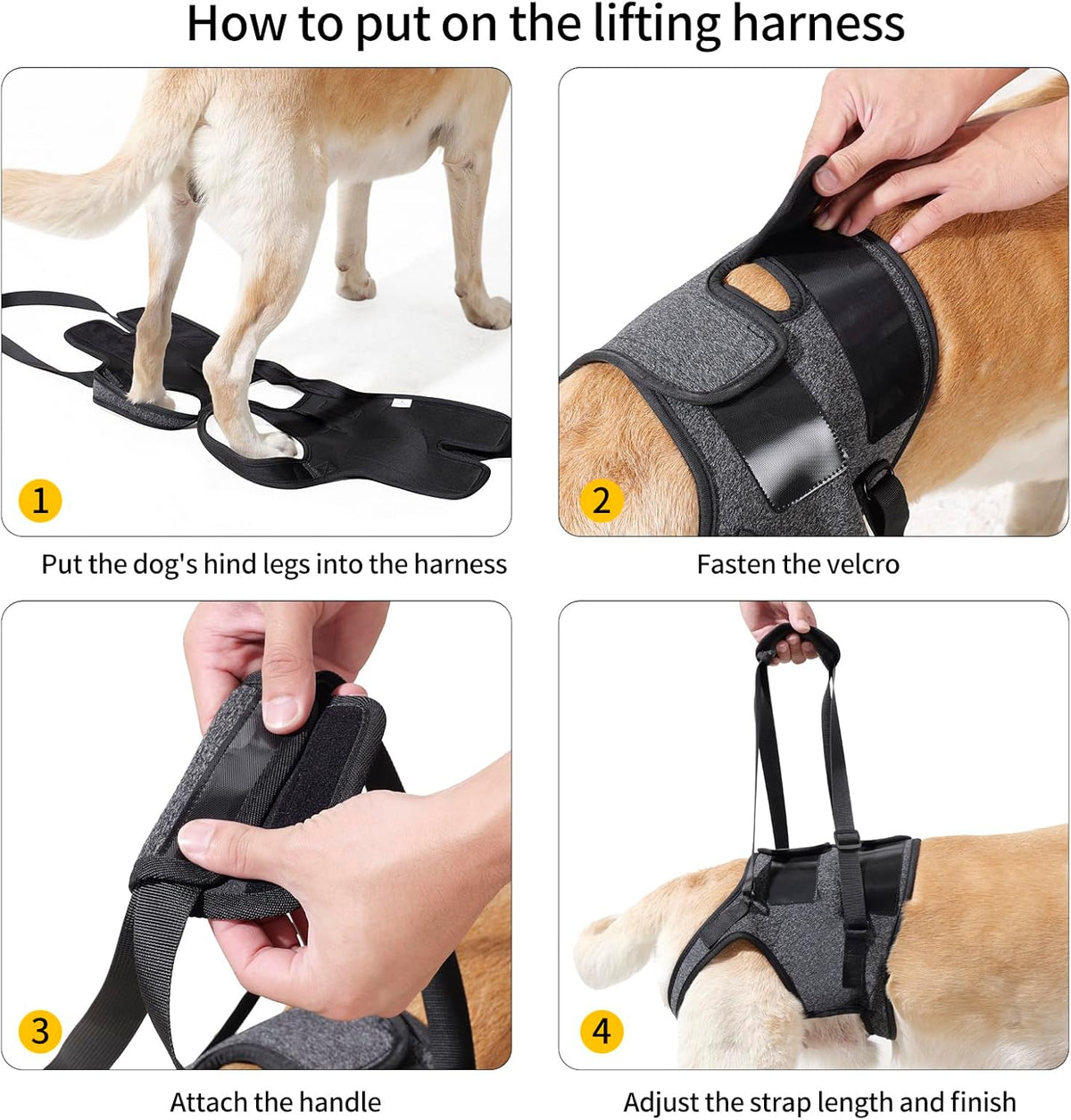 Close up of Heywean dog harness breathable fabric and Velcro closure