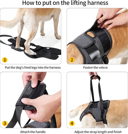 Close up of Heywean dog harness breathable fabric and Velcro closure
