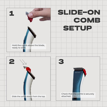 Back view of Balmoni 580 series compatible grooming blade highlighting the quick detach mechanism.