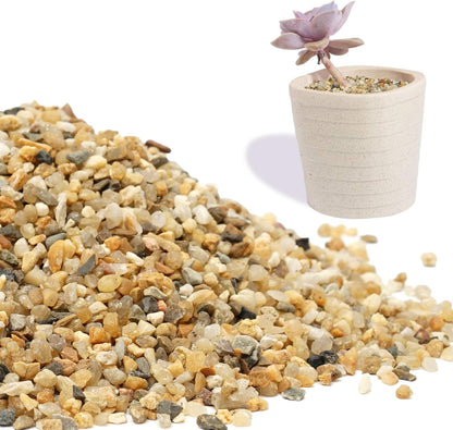 Eco friendly raw gravel substrate laid at the bottom of a clean fish tank aquarium