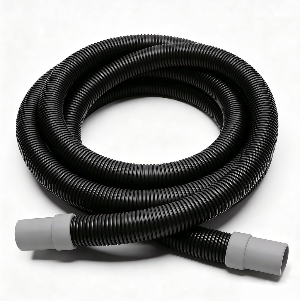 XwaYexa A20015 ribbed hosing front view showing flexible black corrugated aquarium filter tubing design.
