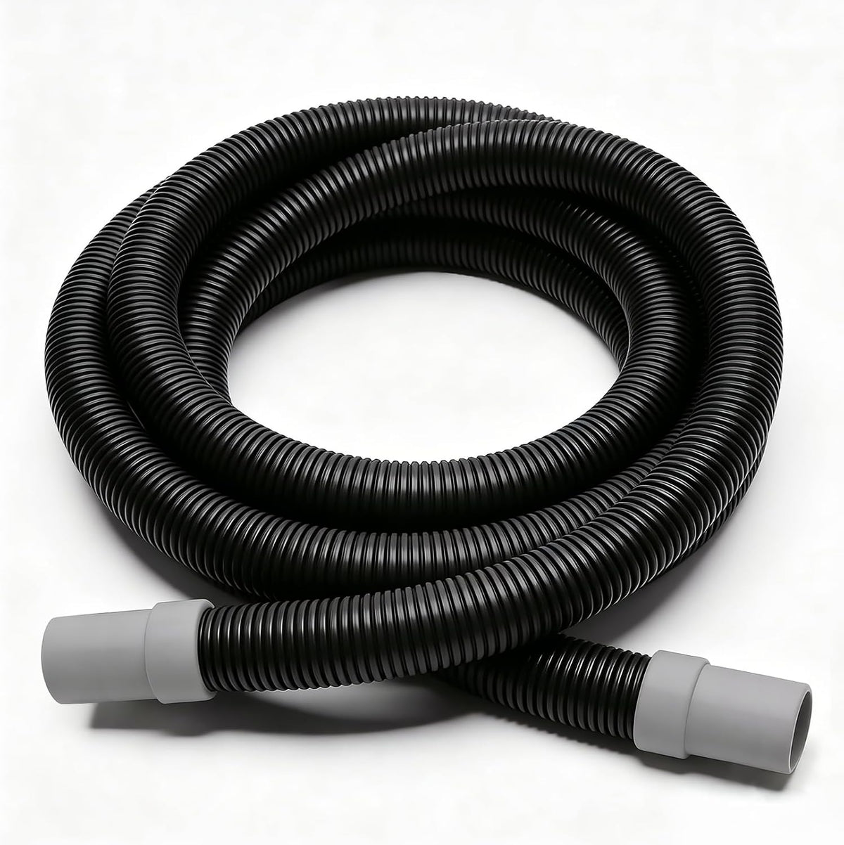 XwaYexa A20015 ribbed hosing front view showing flexible black corrugated aquarium filter tubing design.