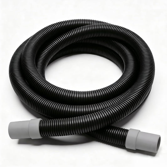 XwaYexa A20015 ribbed hosing front view showing flexible black corrugated aquarium filter tubing design.
