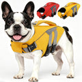 MIGOHI dog life jacket yellow front view high buoyancy flotation vest