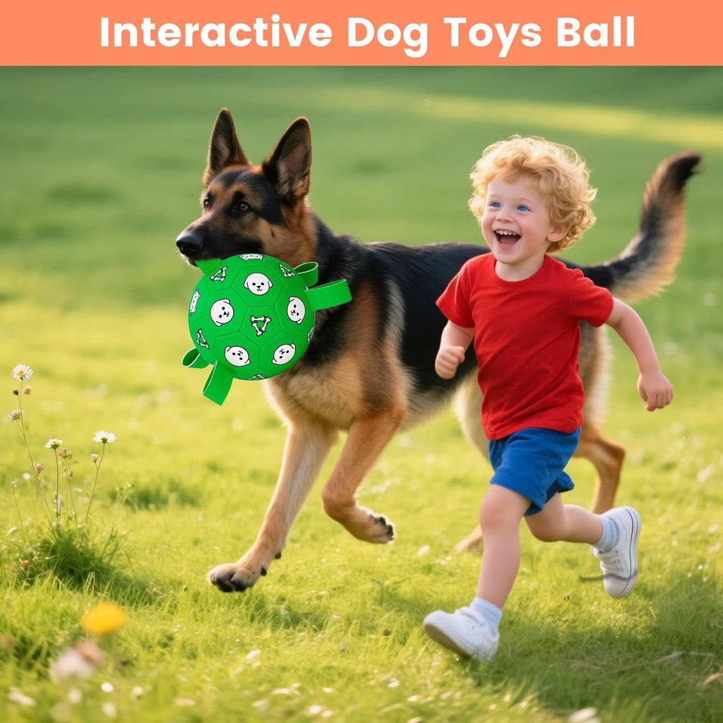 Dog Soccer Ball with Straps - Durable Jolly Ball for Dogs, Large Soccer Ball for Dogs, Dog Toys for Medium Dogs, for Pet Birthday, Outdoor Indoor Play Training Exercise - Image 9
