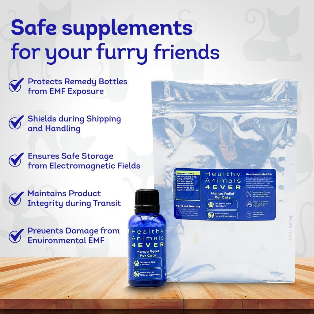Dissolvable homeopathic pellets for feline mange treatment