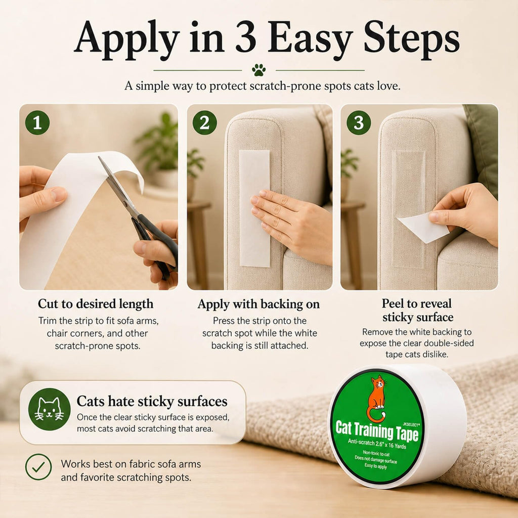 Jxselect cat furniture protector tape used on wooden door frame